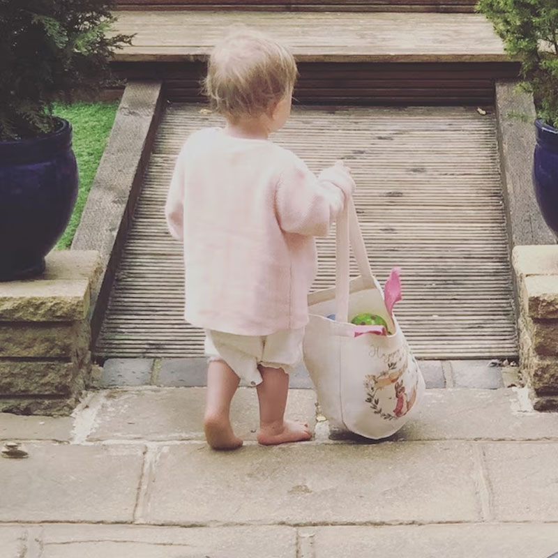Personalised easter bag basket Peter rabbit