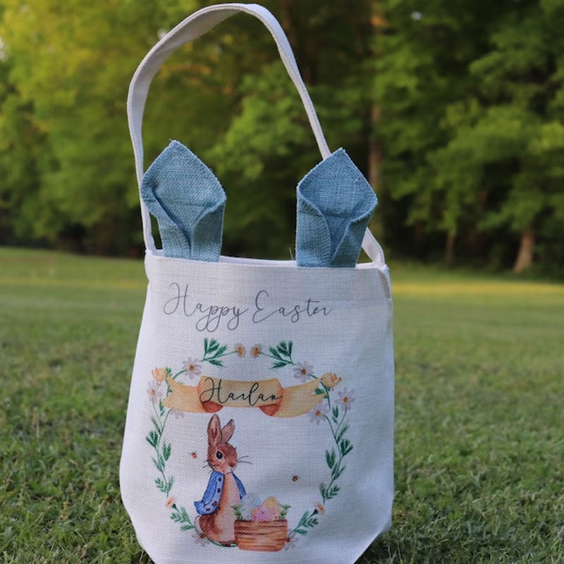 Personalised easter bag basket Peter rabbit