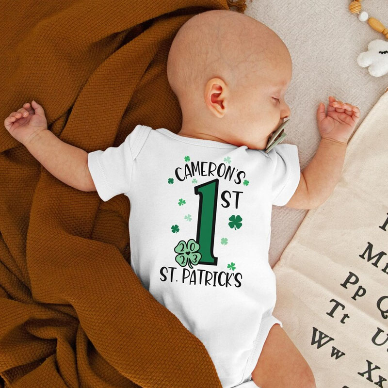 Personalized 1st St. Patrick's Day Baby Onesie