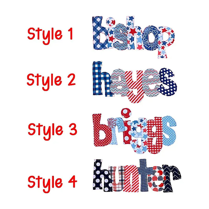 Personalized 3-18M Baby Baseball Outfit Set for July 4th