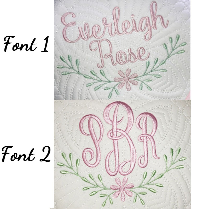 Personalized Baby Girl Heirloom Baby Quilt