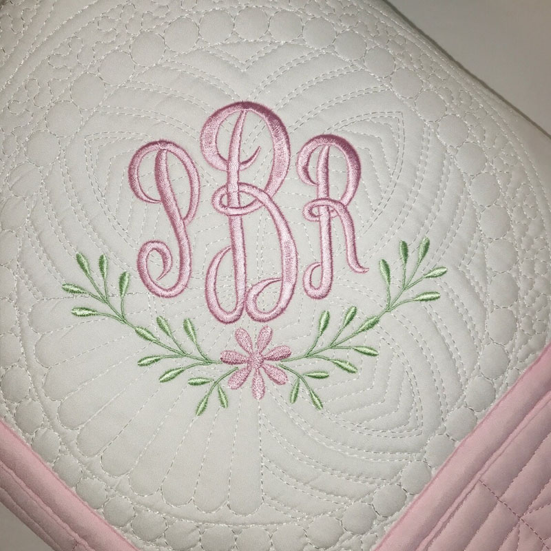 Personalized Baby Girl Heirloom Baby Quilt