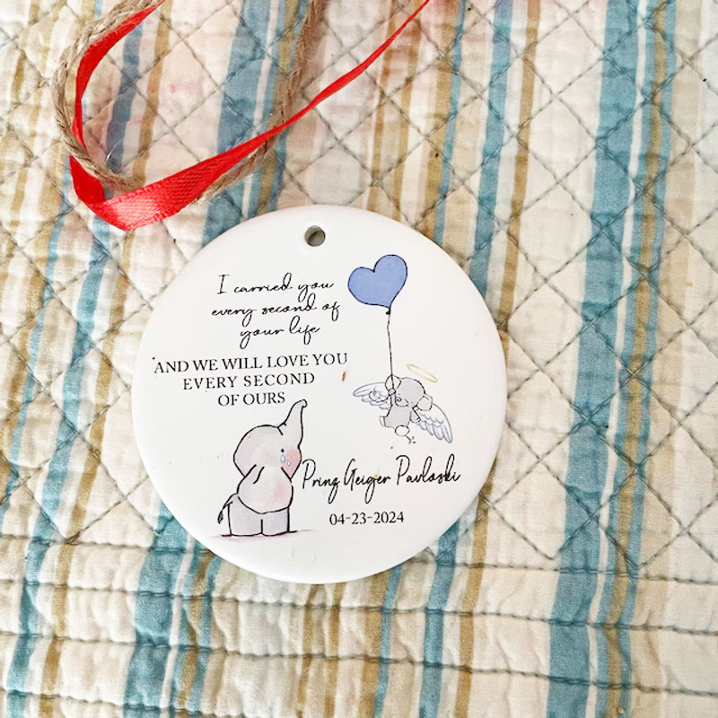 Personalized Baby Memorial Ornament Sympathy Gift
