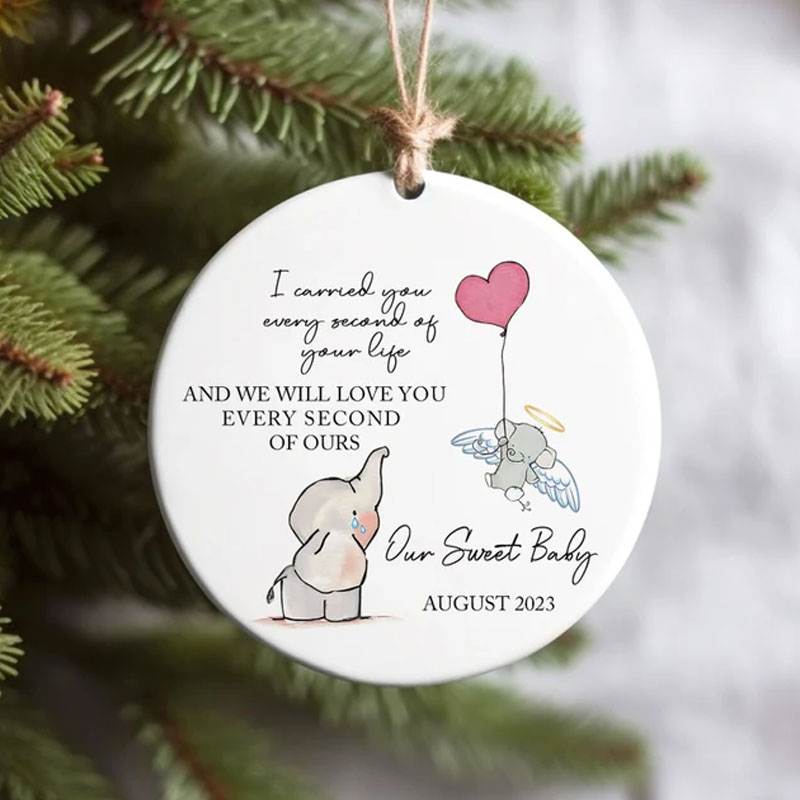 Personalized Baby Memorial Ornament Sympathy Gift
