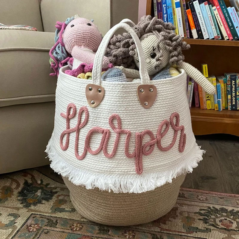 Personalized Baby Shower Gift basket Cute Laundry Basket