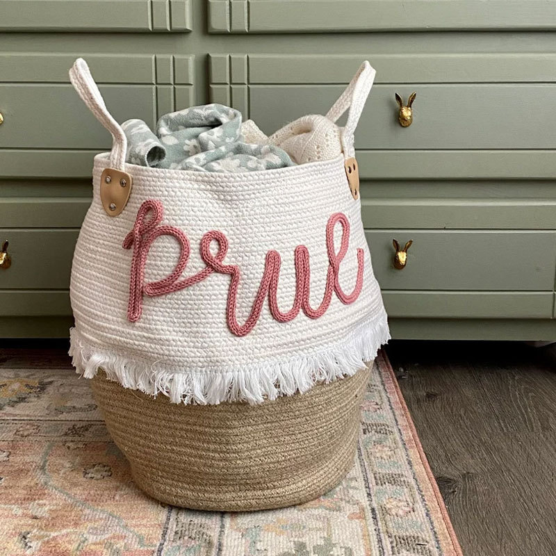 Personalized Baby Shower Gift basket Cute Laundry Basket