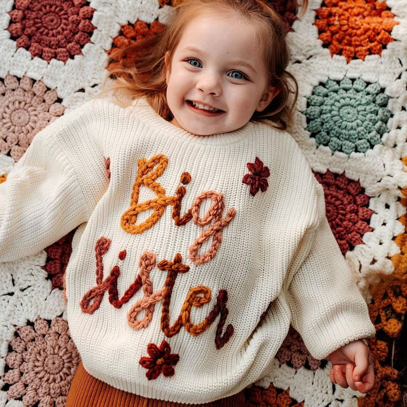 Personalized Baby Sweater Rainbow Baby Name Sweater