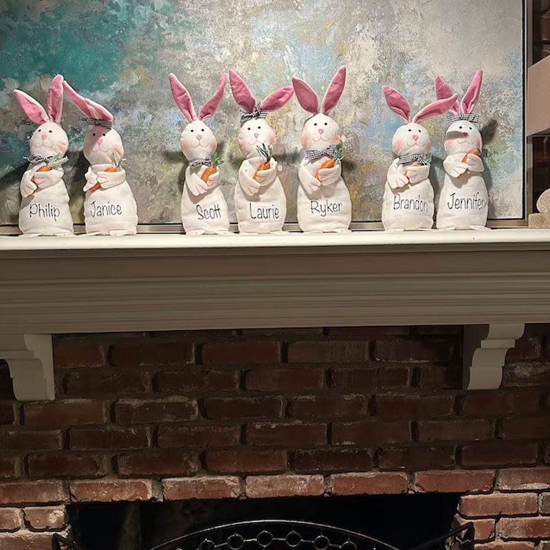 Personalized Beanie Bunny Toy, Spring Decor, Easter Decor