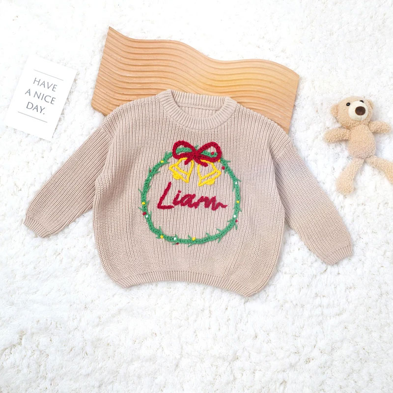 Personalized Christmas Baby Toddler Sweater Holiday Sweater