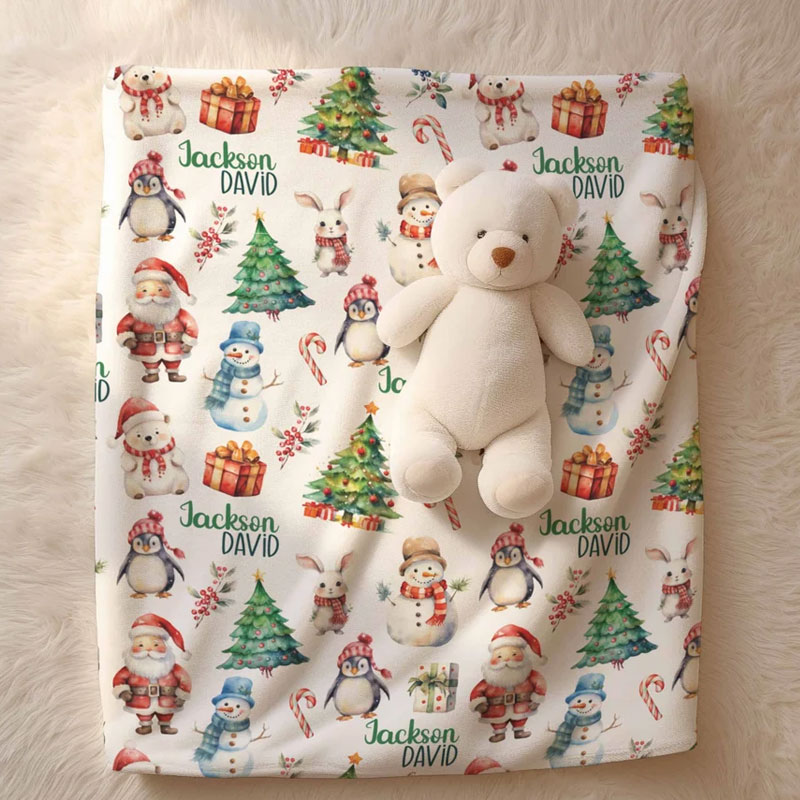 Personalized Christmas Blanket Santa Blanket