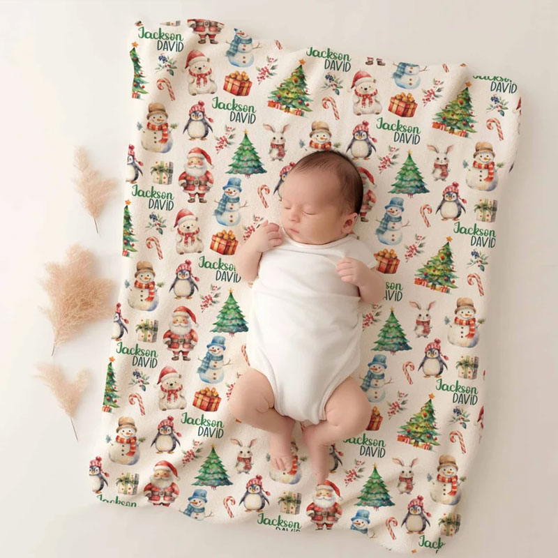 Personalized Christmas Blanket Santa Blanket