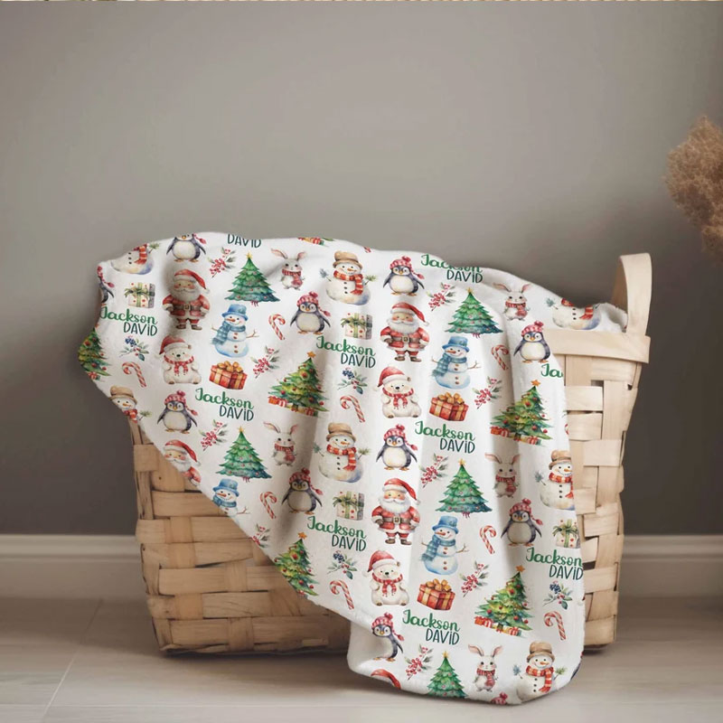 Personalized Christmas Blanket Santa Blanket