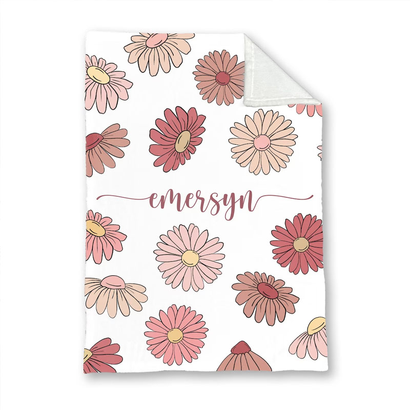 Personalized Daisy Theme Blanket For Kids