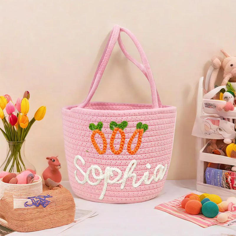 Personalized Easter Basket With Baby Name