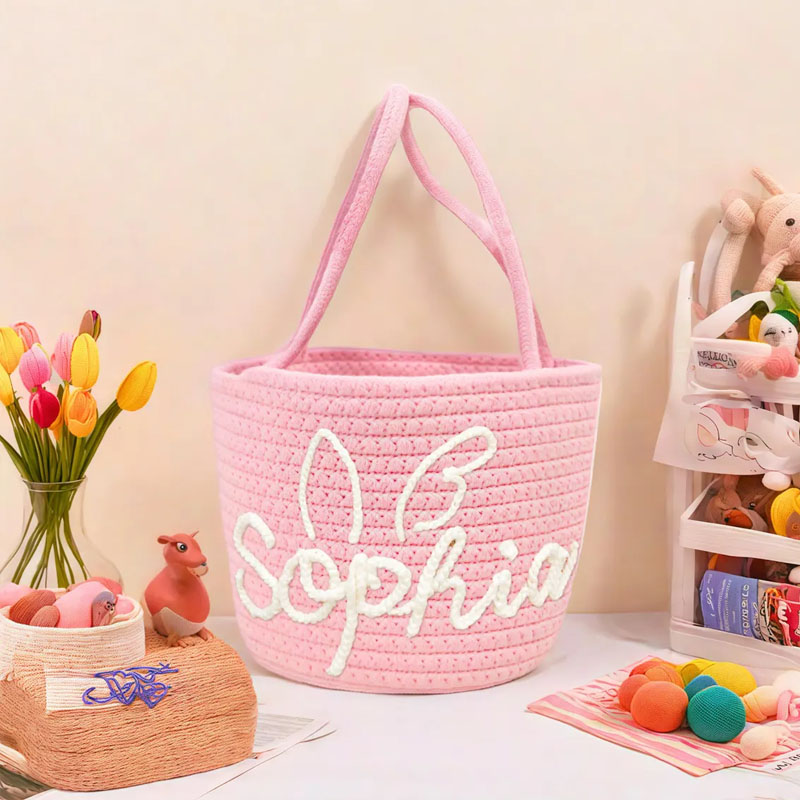 Personalized Easter Basket With Baby Name