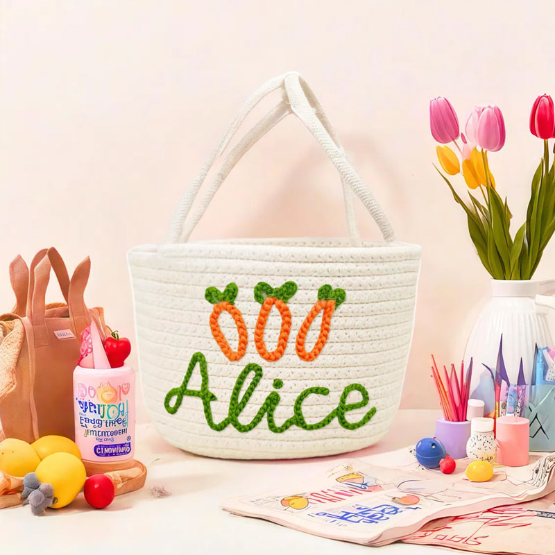 Personalized Easter Basket With Baby Name