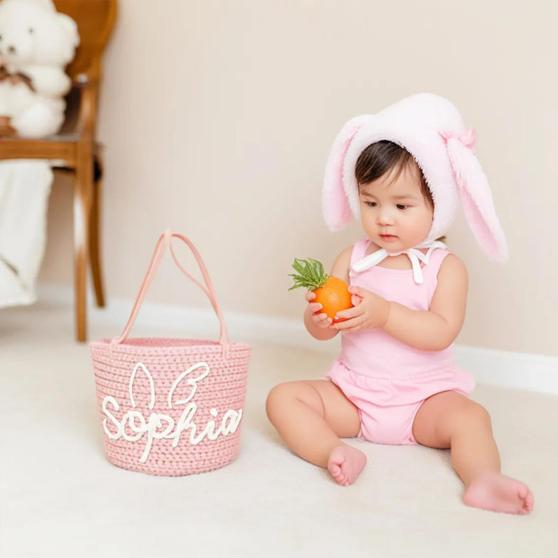 Personalized Easter Basket With Baby Name