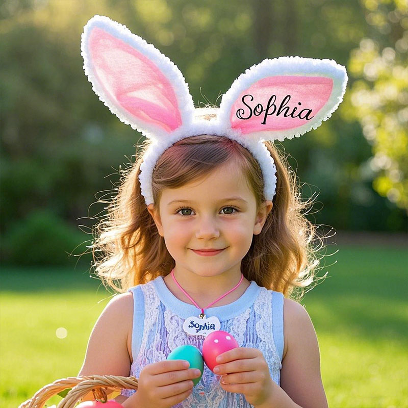 Personalized Easter Bunny Ears Headband