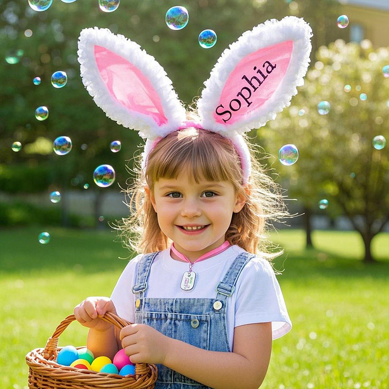 Personalized Easter Bunny Ears Headband
