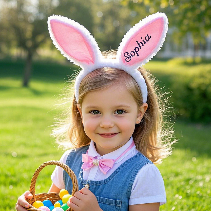 Personalized Easter Bunny Ears Headband