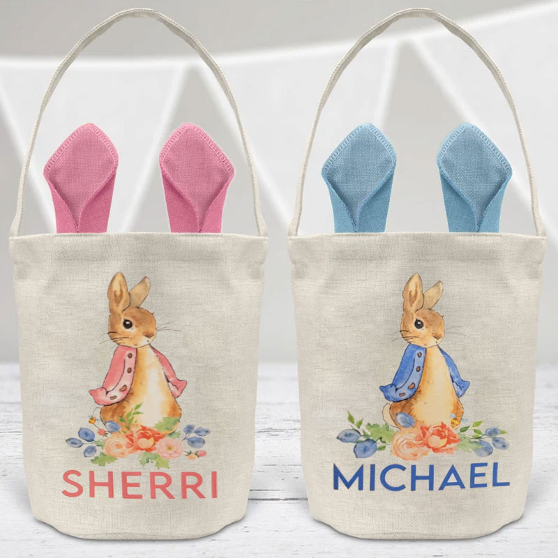 Personalized Easter Tote Bag Boy Girl Basket Gift