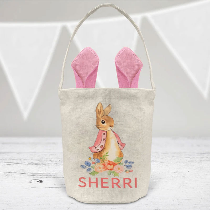Personalized Easter Tote Bag Boy Girl Basket Gift