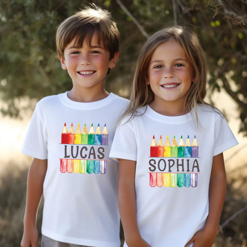 Personalized First Day Of School Kids Shirt