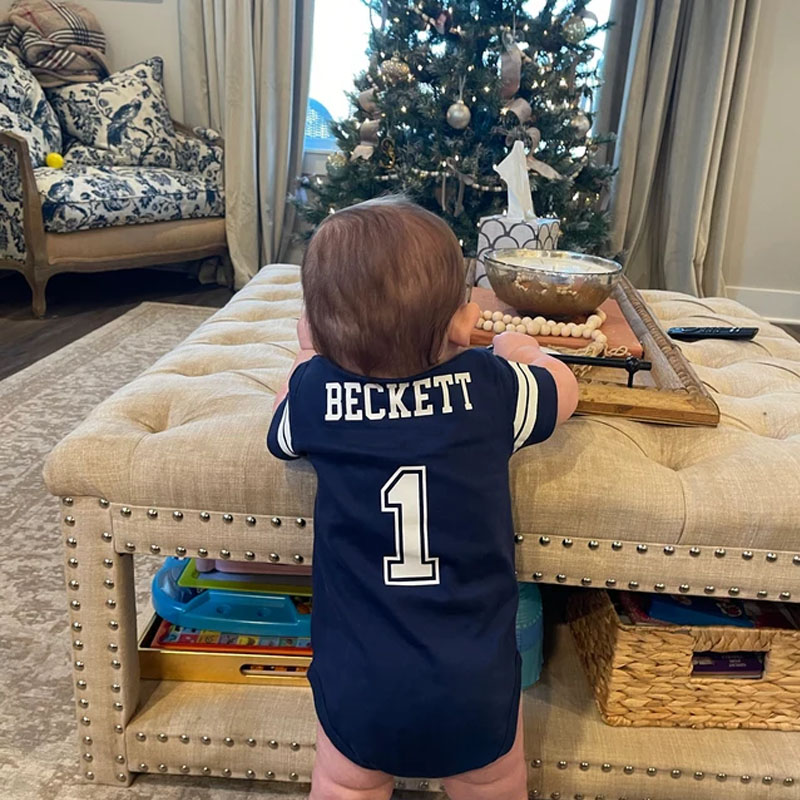 Personalized Football Team And Name Jersey Outfit Set