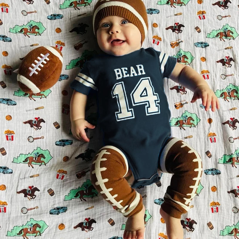 Personalized Football Team And Name Jersey Outfit Set