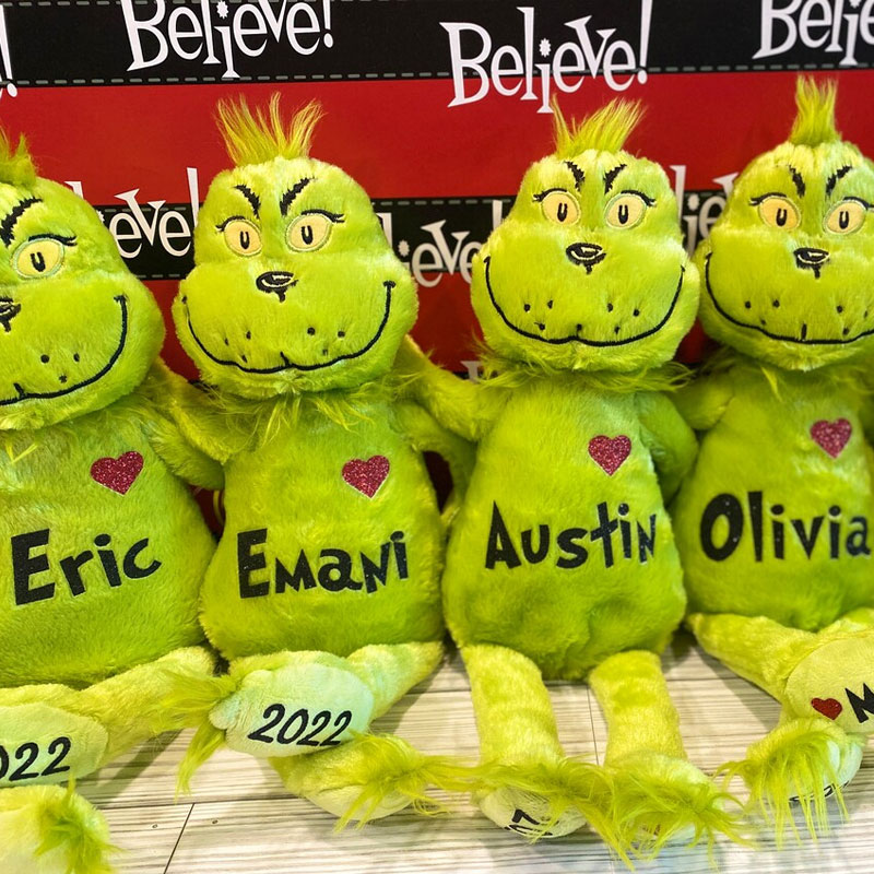 Personalized Grinch Plush Toy Christmas Gifts For Kids