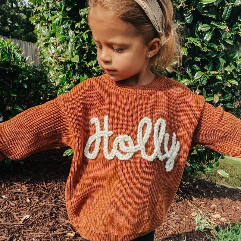 Personalized Hand Embroidered Baby and Toddler Sweaters