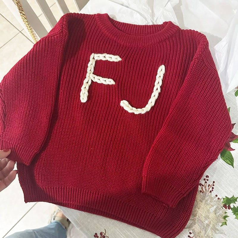 Personalized Hand Stitched Oversized Baby Sweater