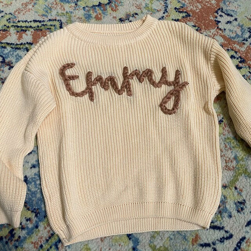 Personalized Hand Stitched Oversized Baby Sweater
