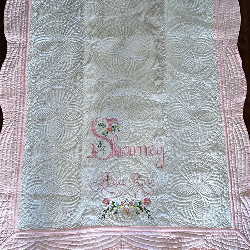 Personalized Heirloom baby Quilt special gift