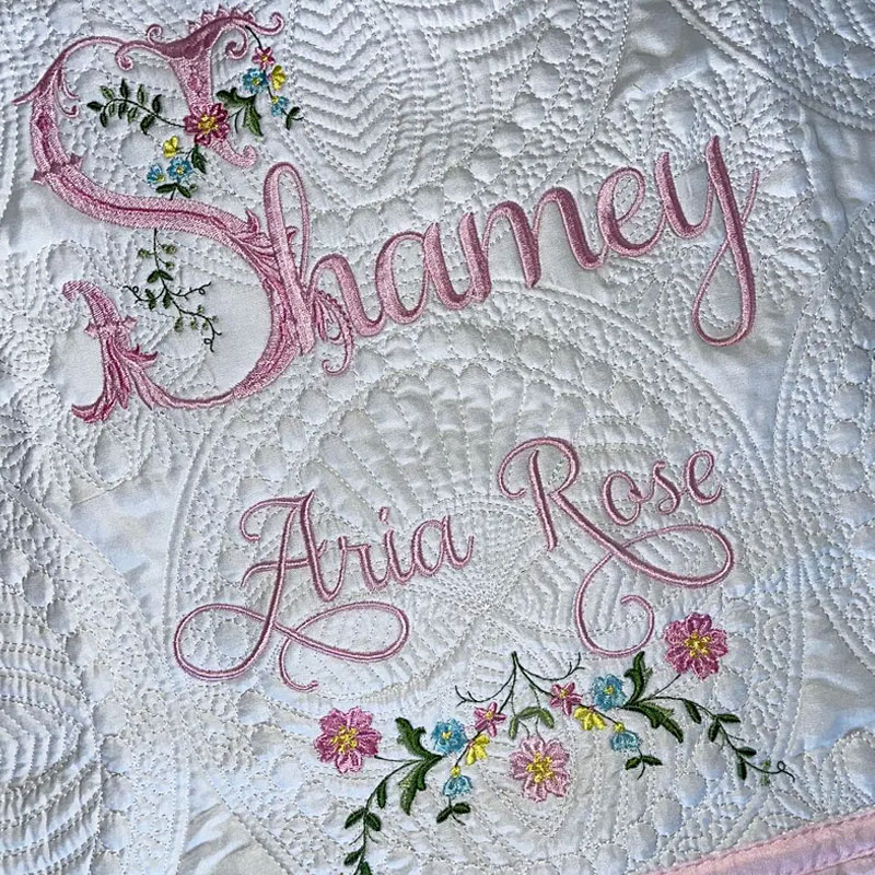 Personalized Heirloom baby Quilt special gift