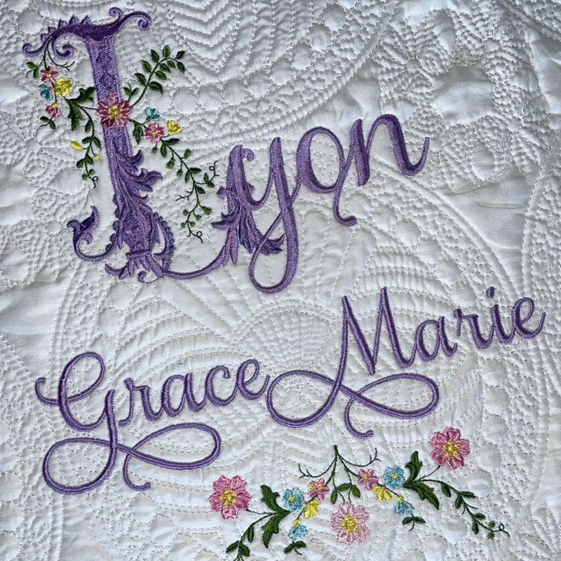 Personalized Heirloom baby Quilt special gift