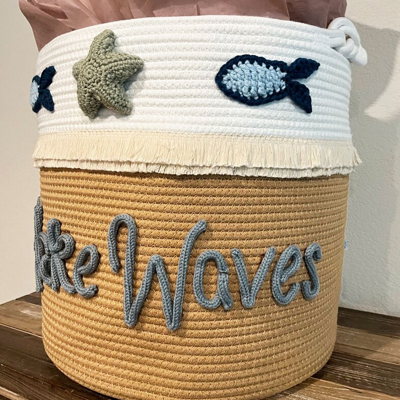 Personalized Jute Hamper Baby Shower Gift Basket