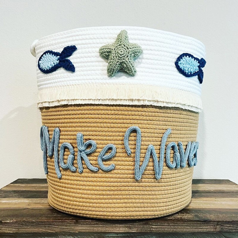 Personalized Jute Hamper Baby Shower Gift Basket