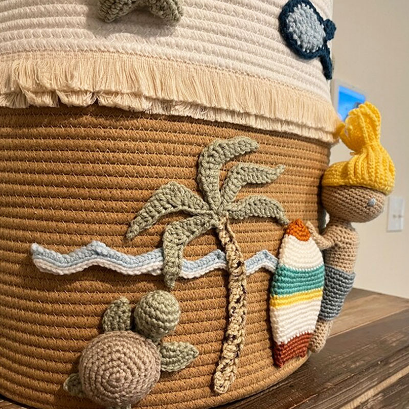 Personalized Jute Hamper Baby Shower Gift Basket