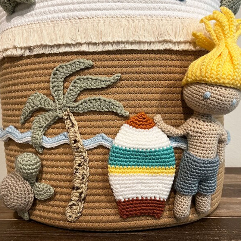 Personalized Jute Hamper Baby Shower Gift Basket