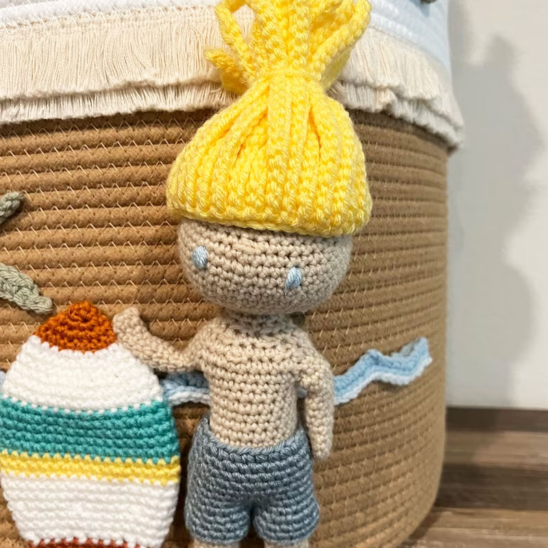Personalized Jute Hamper Baby Shower Gift Basket