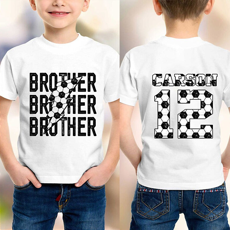 Personalized Kids T-shirt Baseball Soccer Brother Game Day Sister