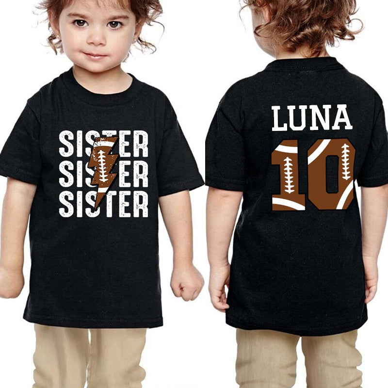 Personalized Kids T-shirt Baseball Soccer Brother Game Day Sister