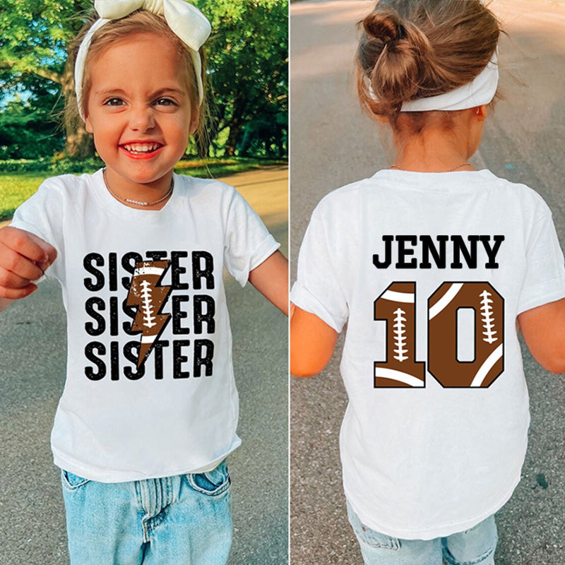 Personalized Kids T-shirt Baseball Soccer Brother Game Day Sister