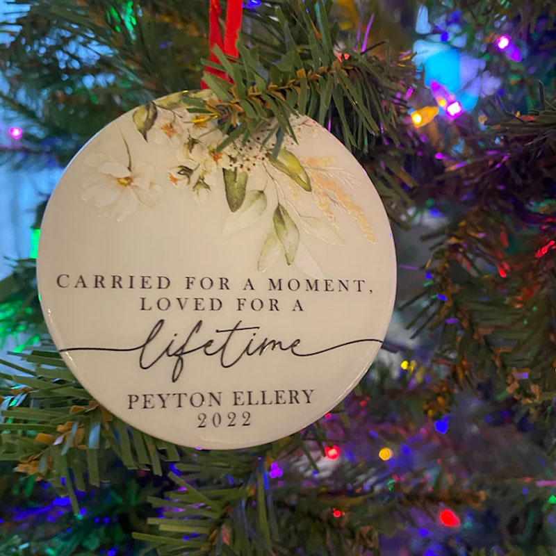 Personalized Miscarriage Ornament Baby Memorial Gift