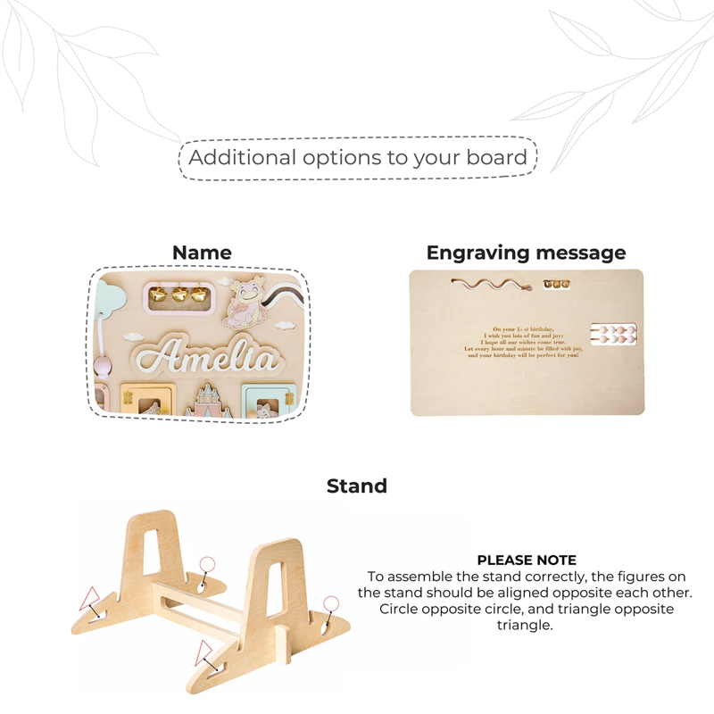  Personalized Montessori Board Wooden Toddler Toys Woodland Busy Board