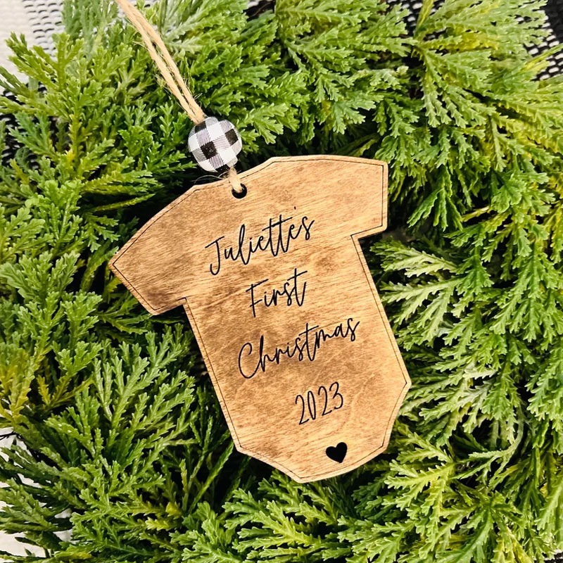Personalized New Baby Keepsake Ornament Baby Stats Ornament
