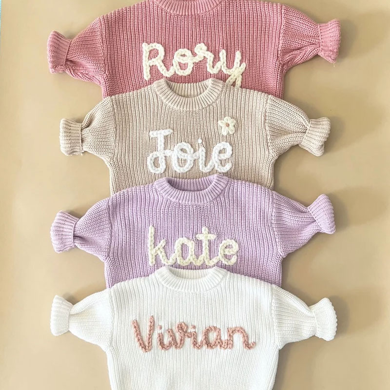 Personalized Oversized Name Kids Sweater