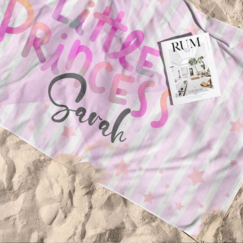 Personalized Princess Beach Towel