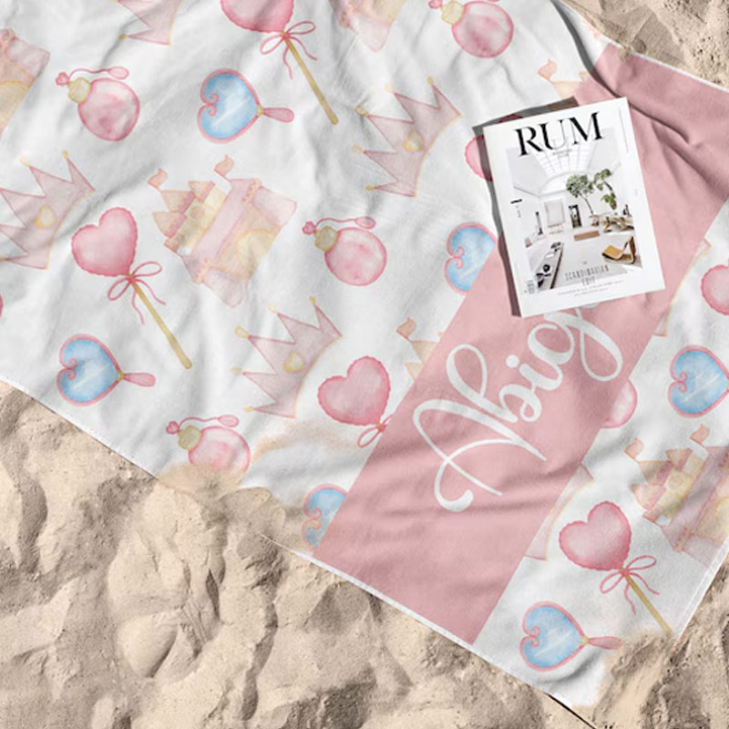 Personalized Princess Beach Towel